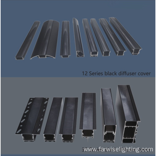 aluminum squar groove black LED linear light cover